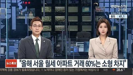 "올해 서울 월세 아파트 거래 60%는 소형 차지"