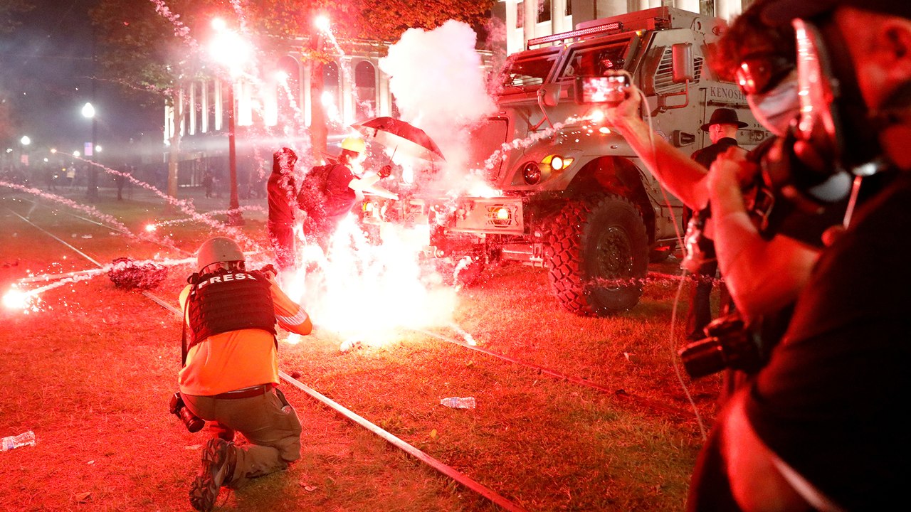 Third night of violent protests in US state of Wisconsin after police shooting of Jacob Blake
