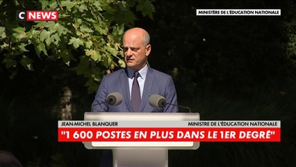 Rentrée scolaire : Jean-Michel Blanquer, ministre de l’Education nationale, annonce « 1600 postes en plus pour le premier degré »