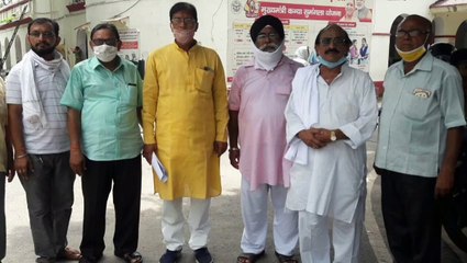 एसएसपी को ज्ञापन पत्र देने पहुंचे व्यापार मंडल के पदाधिकारी
