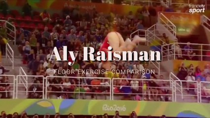 4 Years Apart: Aly Raisman Floor 2012 vs. 2016 Comparison (2017-20 Code)