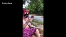 Confrontation between anti-abortion preacher and woman reading 'WAP' lyrics dramatically in North Carolina goes viral