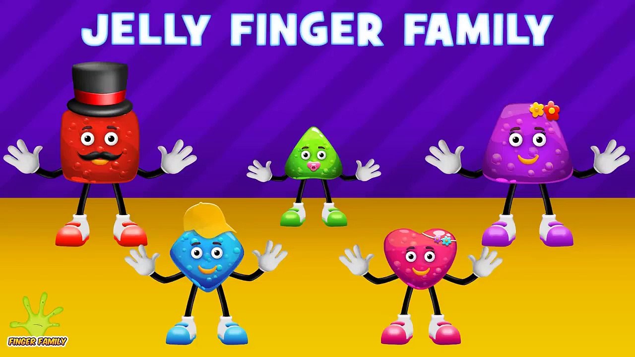 The Finger Family Jelly Family Nursery Rhyme Jelly Finger Family