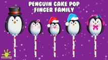 The Finger Family Penguin Cake Pop Family Nursery Rhyme - Christmas Finger Family Songs