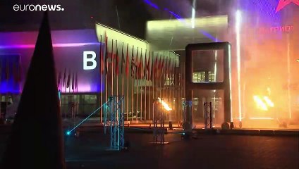 Decenas de drones colorean el cielo moscovita en un campeonato internacional