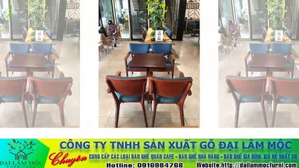 Những bộ bàn ghế quán cafe bằng gỗ