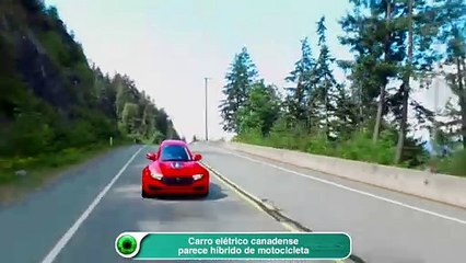 Carro elétrico canadense parece híbrido de motocicleta