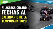 F1 agrega cuatro fechas al calendario de la temporada 2020