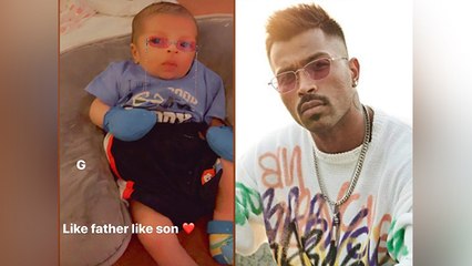 Hardik Pandya ने बेटे अगस्त्या को बनाया Stylish, चश्मा पहना कर Share की Cute Pic | Boldsky
