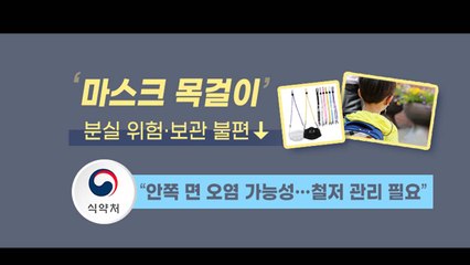 [앵커리포트] '마스크 목걸이' 오염 우려...올바른 착용법은? / YTN