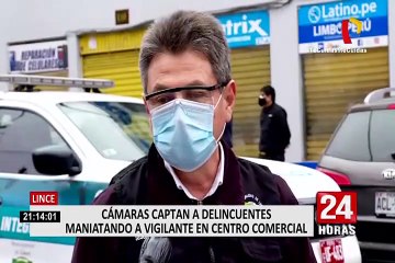 Lince: cámaras registraron cómo ladrones maniataron a vigilante para robar centro comercial