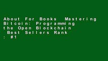About For Books  Mastering Bitcoin: Programming the Open Blockchain  Best Sellers Rank : #1