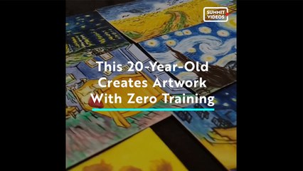 20-Year-Old Student Makes Miniature Art on Used Tea Bags