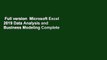 Full version  Microsoft Excel 2019 Data Analysis and Business Modeling Complete