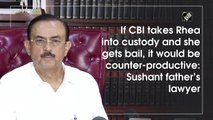 If CBI takes Rhea into custody and she gets bail, it would be counter-productive: Sushant father’s lawyer