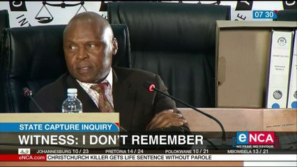 State Capture Inquiry witness says he does not remember