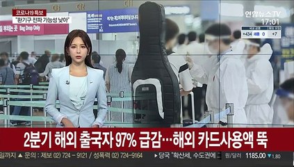 2분기 해외 출국자 97% 급감…해외 카드사용액 뚝