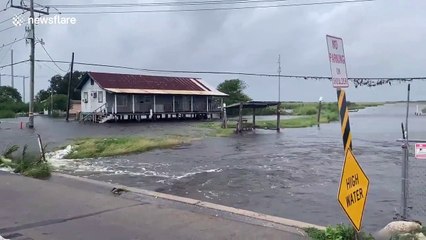 Rising water forces closure of parts of Louisiana highway ahead of Hurricane Laura