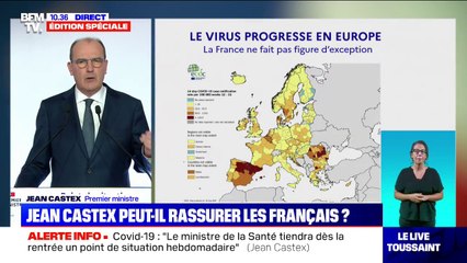 La recrudescence de l'épidémie de Covid-19 "n'est pas une spécificité française", selon Jean Castex