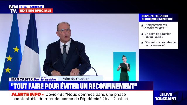 Jean Castex annonce le port du masque obligatoire dans l'enseignement supérieur