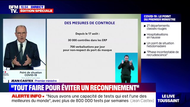 Port du masque: 30.000 contrôles et 700 verbalisations par jour depuis le 17 août