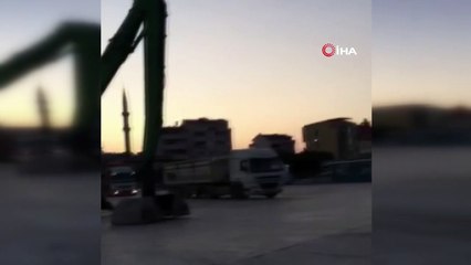 El freni inik unutulan araç denize uçtu