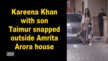 Kareena Khan with son Taimur snapped outside Amrita Arora house