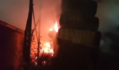 Lodi - In fiamme un fienile con 500 rotoballe (27.08.20)