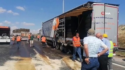 Kocaeli'de meydana gelen zincirleme kaza TEM'deki trafiği kilitledi