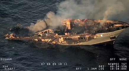 Sardegna - Incendio distrugge mega yacht "Lady MM" diretto a Porto Cervo (27.08.20)