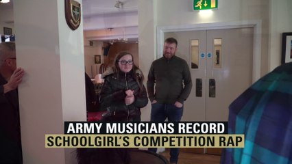 Army musicians record school girl's Windrush rap