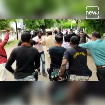 ABVP Activists Cane-Charged By Police For Stopping Minister Abdul Sattar’s Vehicle