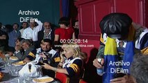 Diego Maradona junto a su familia durante comida en Boca Juniors 1995
