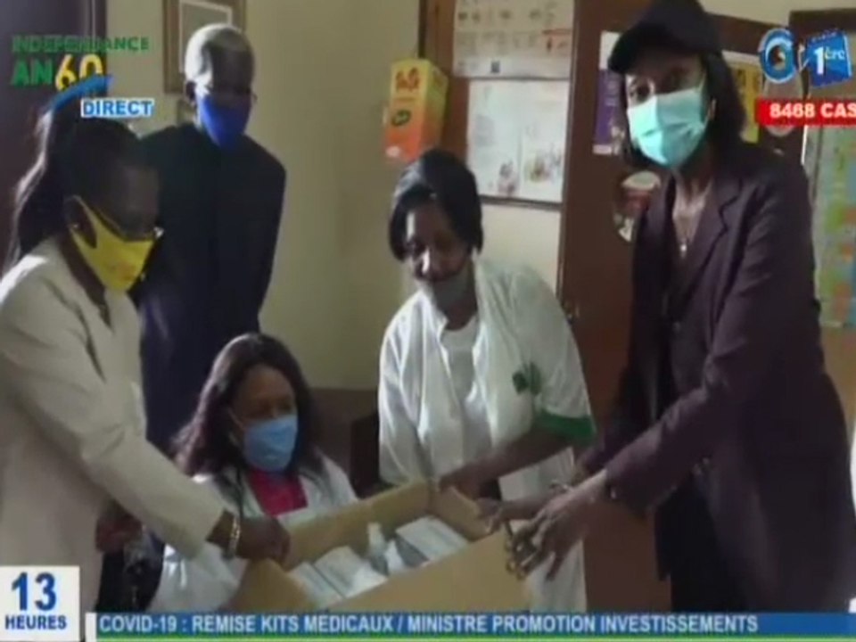 RTG / Covid-19: Remise de kits médicaux à des centres de santé par le Ministre de la promotion des investissements