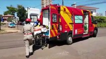 Duas pessoas se ferem após colisão entre moto e bicicleta