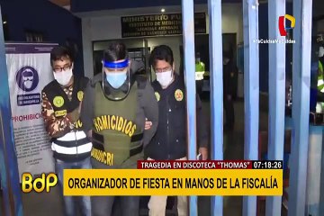 Thomas Restobar: presunto promotor de fiesta mortal fue llevado a la Fiscalía