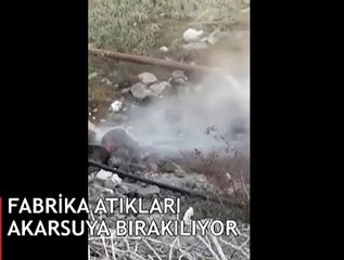 Çanakkale akarsuya dökülen fabrika atığı görüntüleri tepki çekti