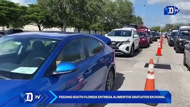 Embajada de Venezuela en EEUU y Feeding South Florida entrega alimentos gratuitos en Doral