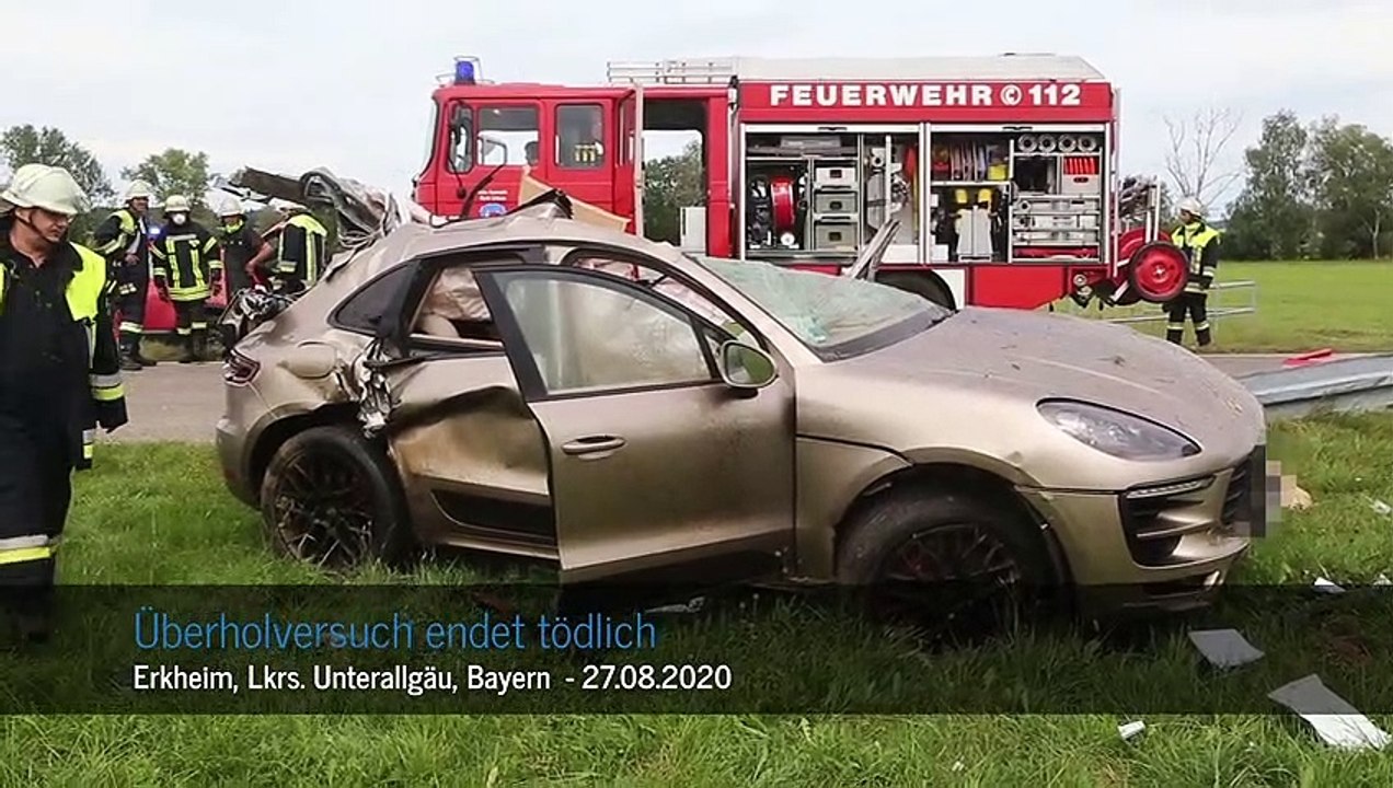 Erkheim | Überholvorgang endet tödlich – Porsche prallt gegen Baum
