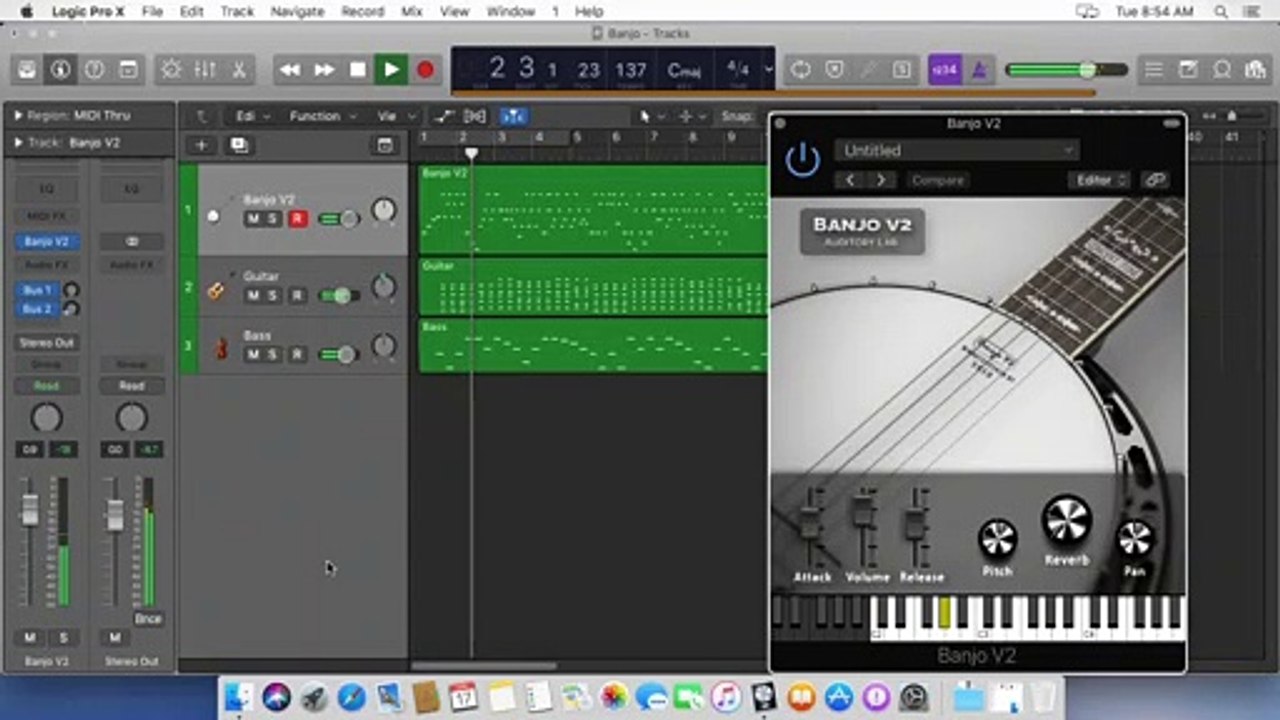 Auditory Lab - Banjo Virtual Instrument Plugin (Pc/Mac VST, AU)