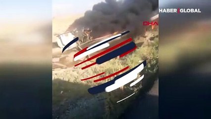 Otomobille çarpışan TIR, alev topuna döndü