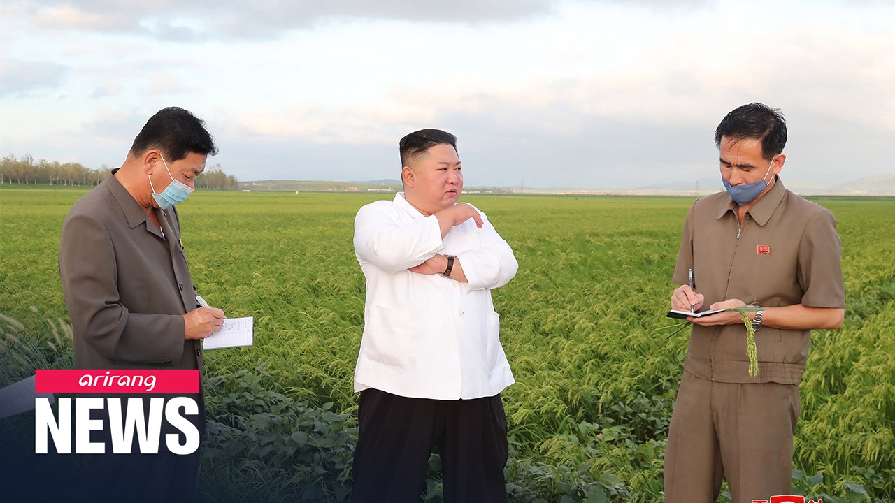 N. Korean leader visits typhoon-hit region; relieved over minimal reported damage
