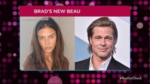 Brad Pitt Arrives in France Alongside German Model Nicole Poturalski