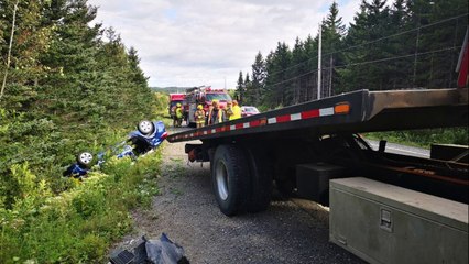 Accident à Saint-Hubert-de-Rivière-du-Loup