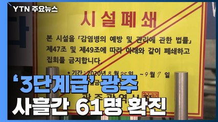 '3단계급 거리두기' 광주 사흘간 61명 확진...무증상·깜깜이 늘어 비상 / YTN