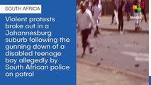 Protests rock South African suburb after police allegedly shoot teenager