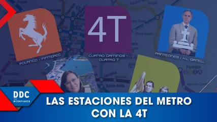 Las Estaciones del Metro con la 4T