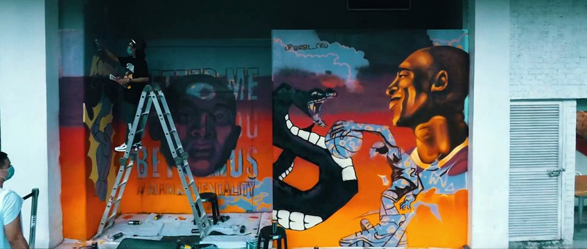 Local artists pay tribute to Kobe Bryant thru murals