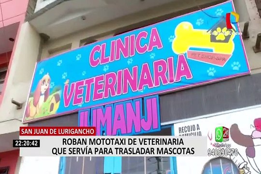 SJL: roban mototaxi de veterinaria que servía para trasladar mascotas