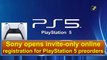 Sony opens invite-only online registration for PlayStation 5 preorders